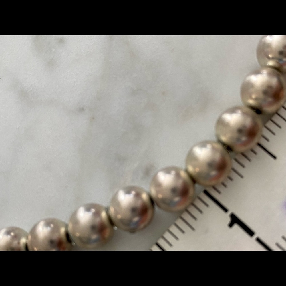 Bead Necklace- Sterling Silver - Picture 2 of 3